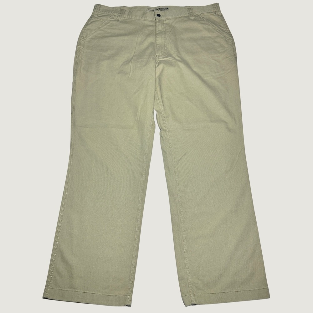 NEW Carhartt Rugged Flex Canvas Work Pants Mens 40x32 Relaxed Fit Tan BN2291-M
